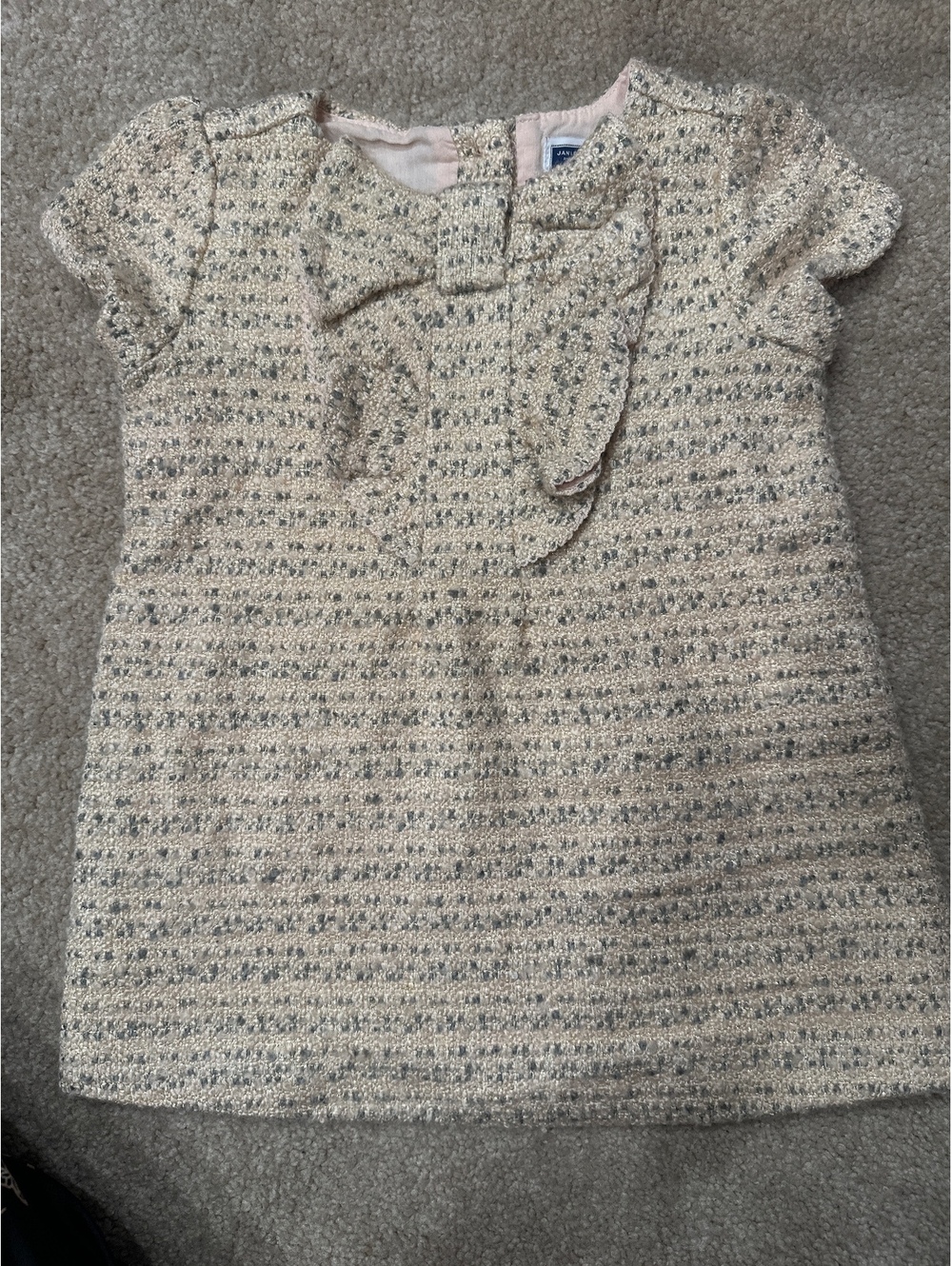 (3)Janie and Jack Baby Girl Tweed Dress 12-18 Months